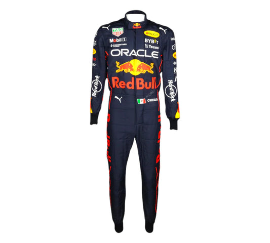 2022 Sergio Perez Signed Used Red Bull Racing F1 Suit