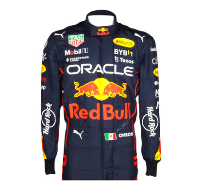 2022 Sergio Perez Signed Used Red Bull Racing F1 Suit