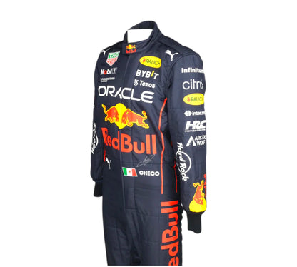 2022 Sergio Perez Signed Used Red Bull Racing F1 Suit