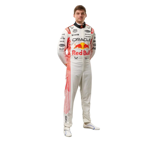 New 2025 Max Verstappen Japanese Grand Prix Red Bull F1 Team Replica Race Suit