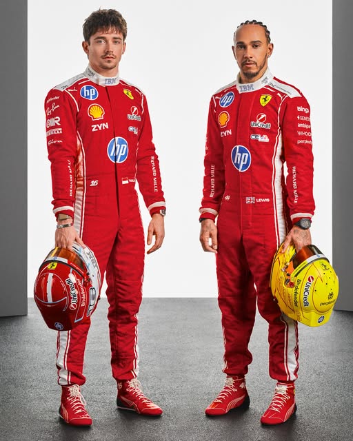 New 2026 Ferrari Race Suit Available in Lewis Hamilton and Charles Leclerc and and flag