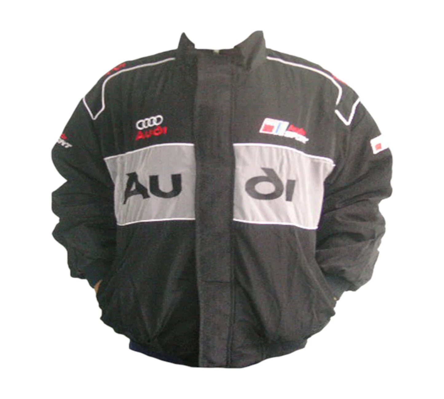 Audi Sport Racing Jacket Black and Light Gray
