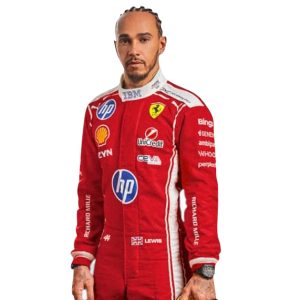 New 2026 Ferrari Race Suit Available in Lewis Hamilton and Charles Leclerc and and flag
