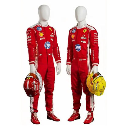 New 2026 Ferrari Race Suit of Lewis Hamilton and Charles Leclerc Personalizable