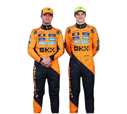 New 2025 Lando Norris & Oscar Piastri McLaren F1 Team Replica Racing Suit