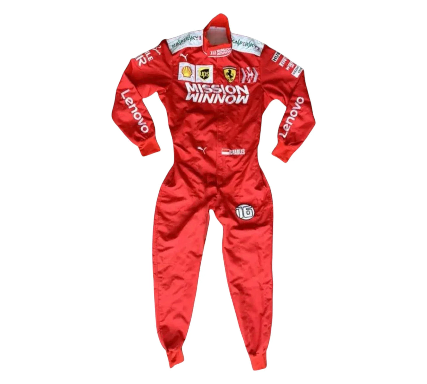 2019 Charles Leclerc Team Ferrari Mission Winnow Embroidery F1 Race Suit