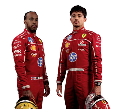 New 2025 Charles Leclerc Scuderia Ferrari HP F1 Racing Suit